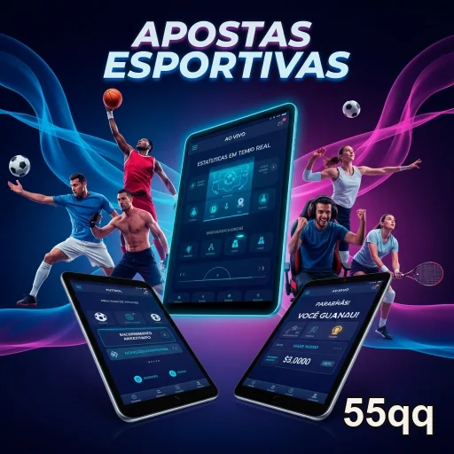 Imagem promocional de apostas esportivas VIP no site 55qq