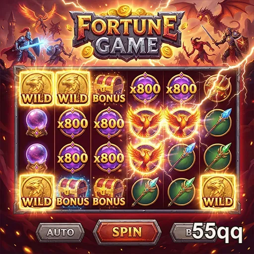 Imagem do jogo Fortune Game disponível no site 55qq, mostrando uma interface colorida e atraente.