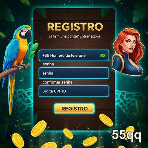 Imagem do registro de cadastro VIP no site 55qq, apresentando opções exclusivas para usuários.